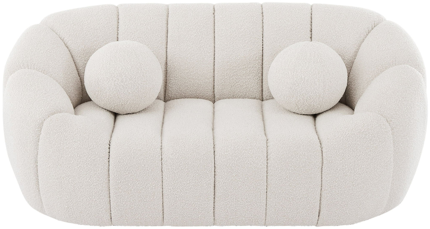 Elijah - Boucle Fabric Loveseat
