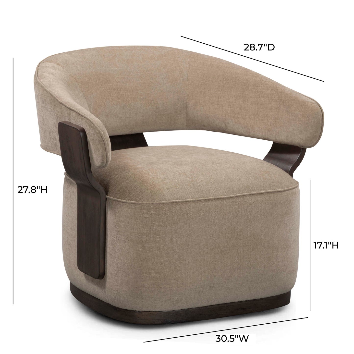 Madison - Linen Chenille Swivel Accent Chair
