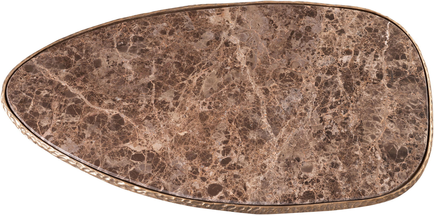 Gild - Aluminum Base And Genuine Marble Top Table