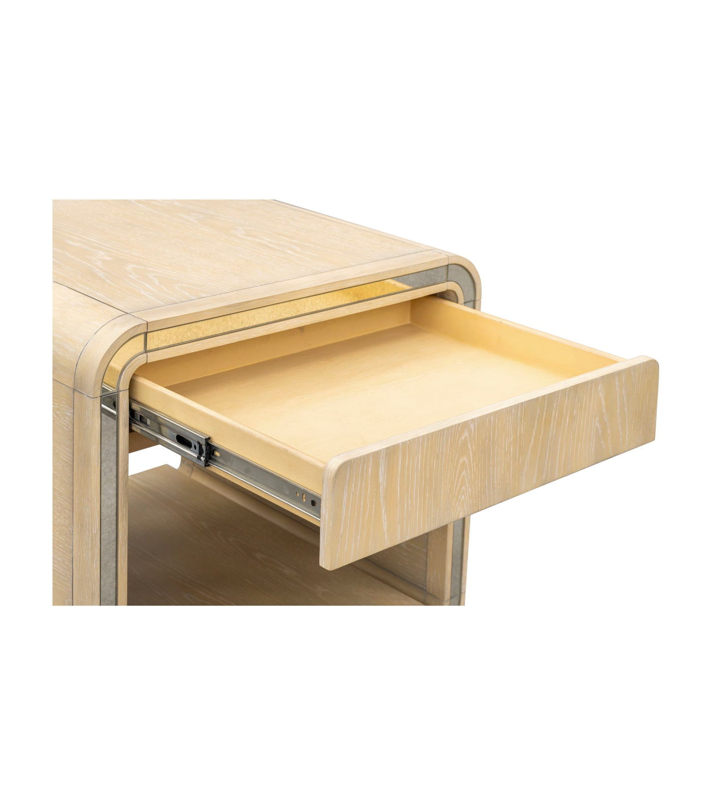 Damone - End Table - Cerused White Oak