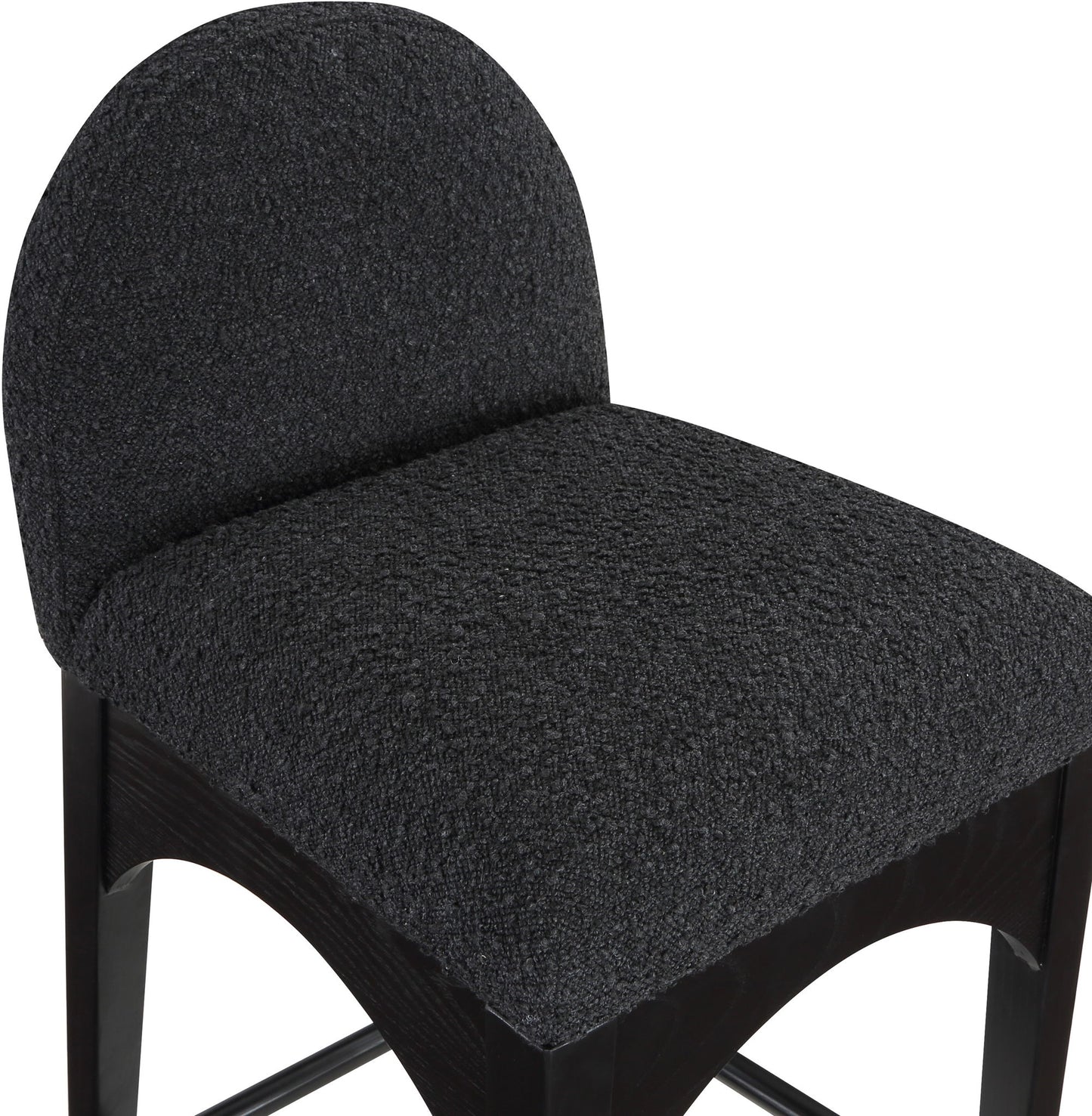 Waldorf - Boucle Stool With Black Legs