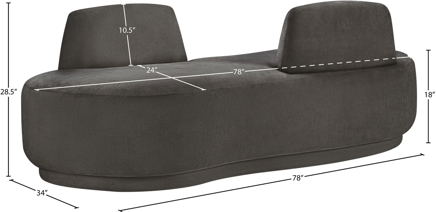 Argyle - Chenille Fabric Chaise / Loveseat