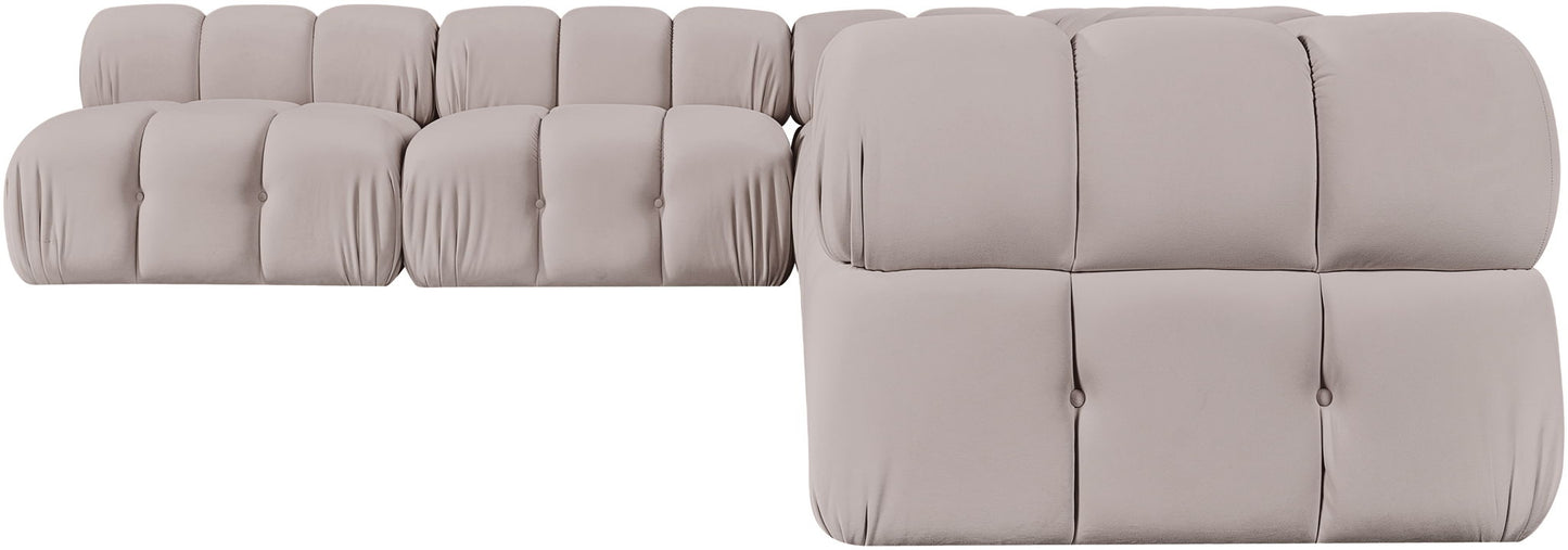 Orin - Velvet 6 Piece Modular L-Shaped Sectional