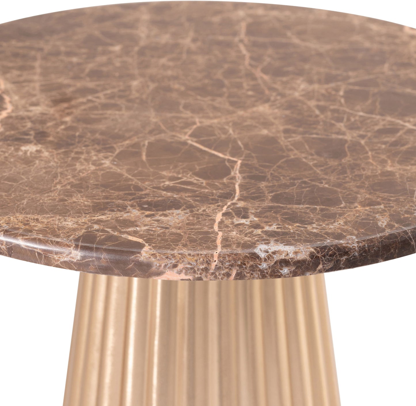Cindra - Genuine Marble Top And Iron Base Table