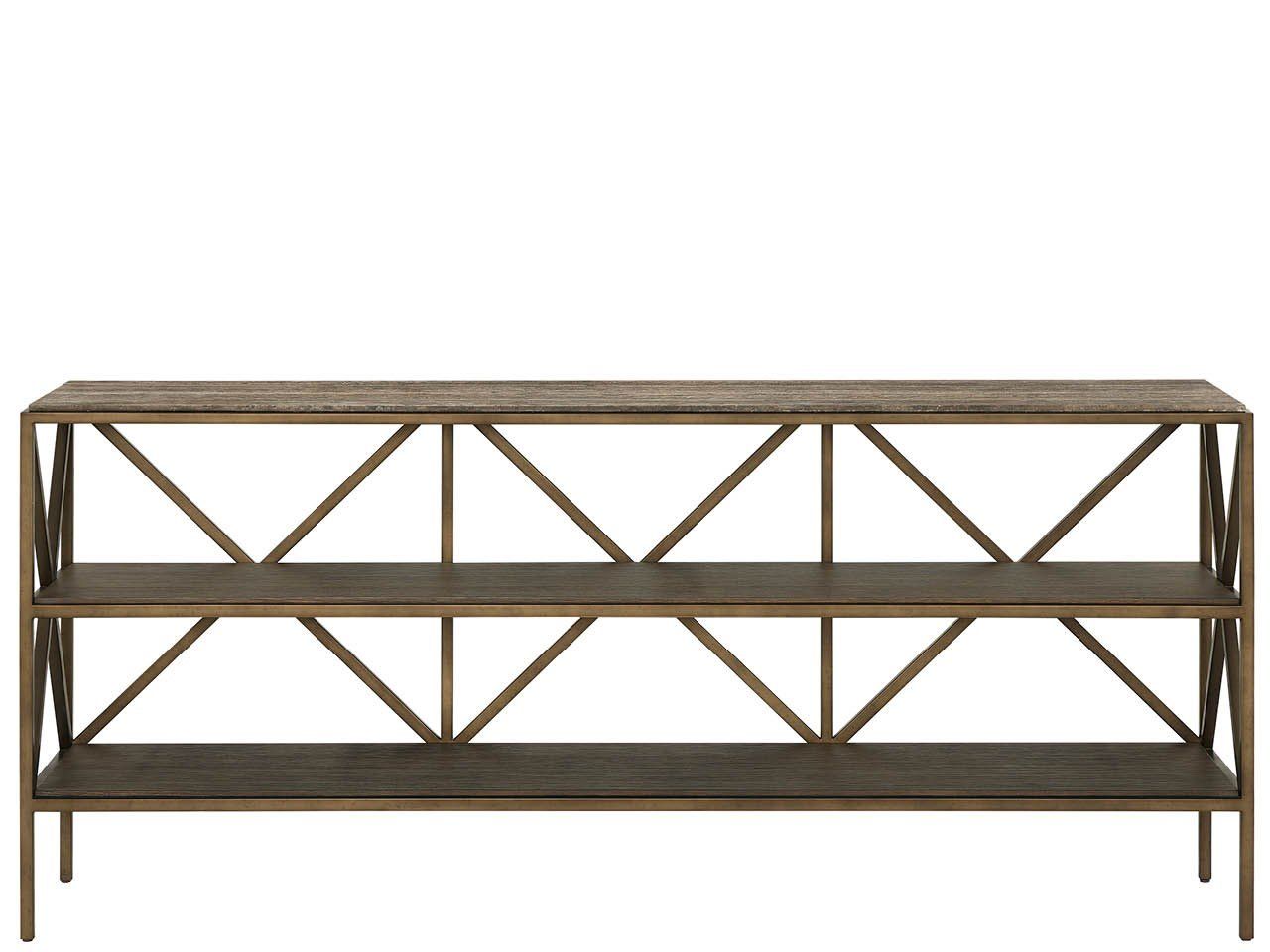 Montclair - Brindle Console - Light Brown / Dark Brown