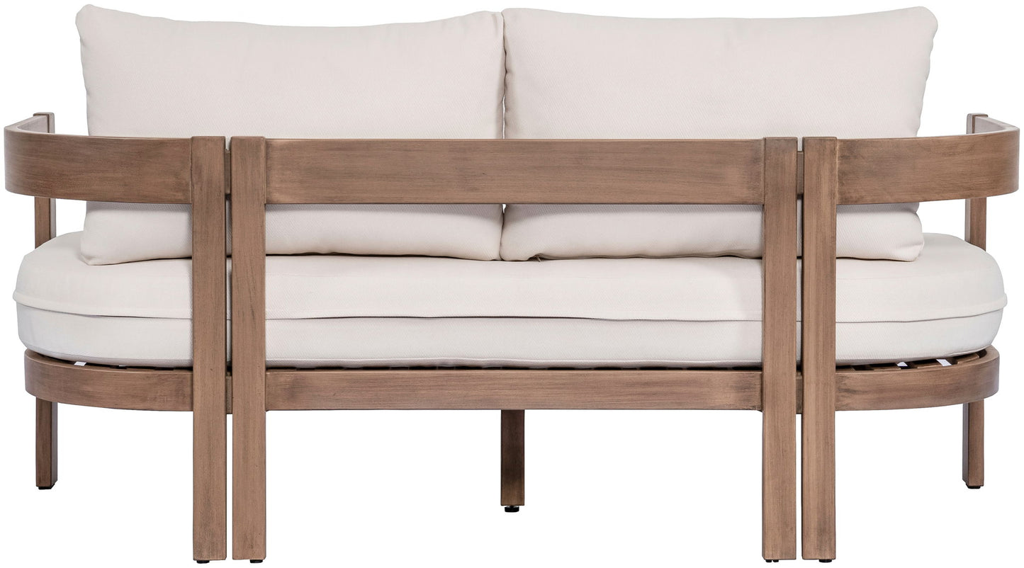 Newport - Water Resistant Fabric 65" Upholstered Outdoor Patio Loveseat