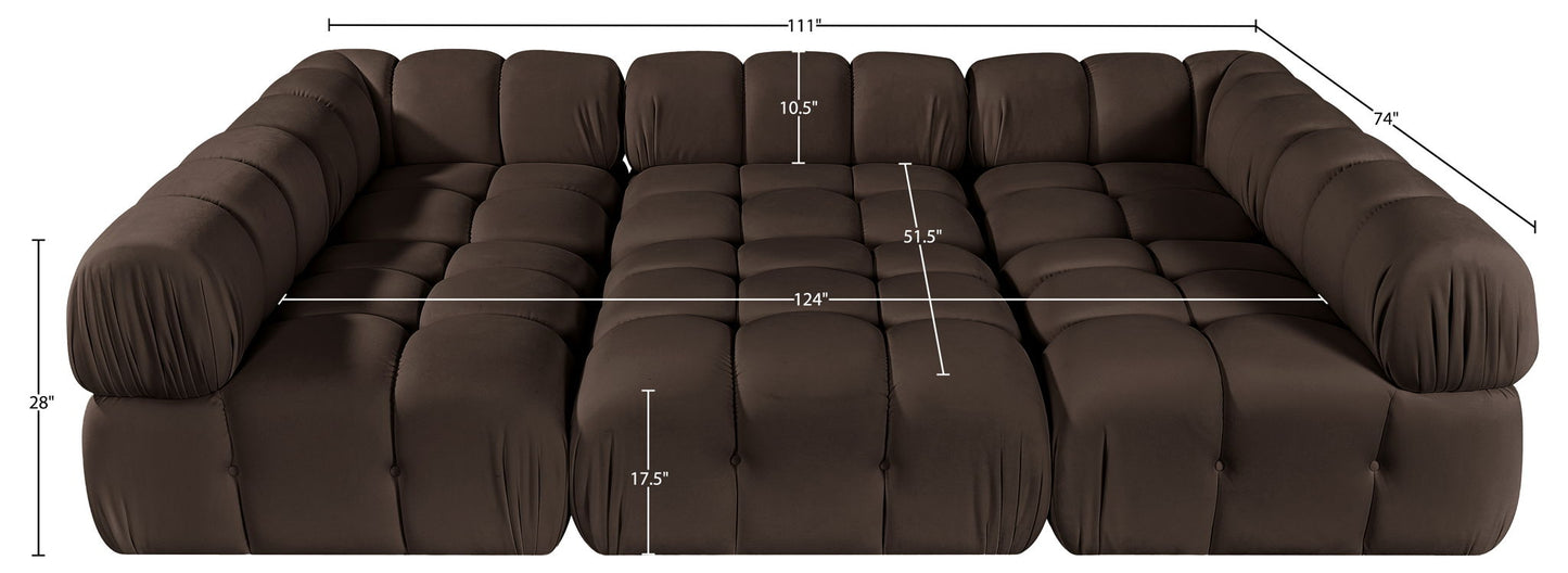 Orin - Velvet 6 Piece Modular Sectional