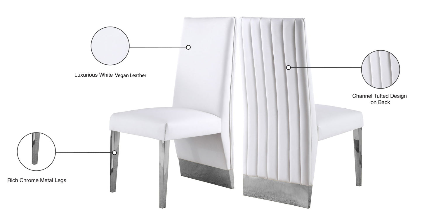 Porsha - Dining Chair (Set of 2) - Chrome Base