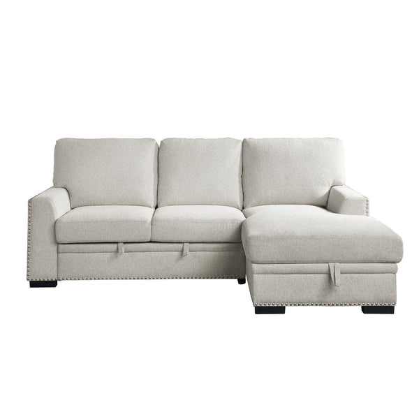 Morelia 2-Piece Sectional with Pull-out Bed and Right Chaise with Hidden Storage