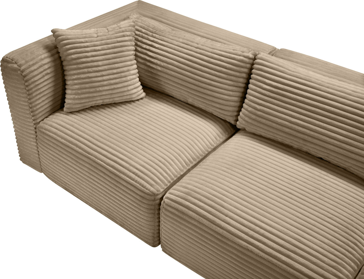 Shaggy - Fabric 6 Piece Modular Corner Sectional