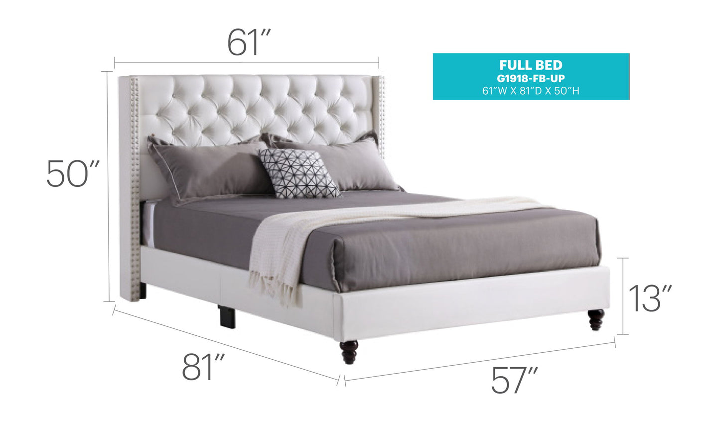 Glory Furniture - Julie - Faux Crystals Tufted Upholstered Bed
