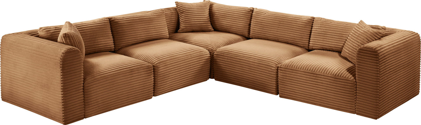 Shaggy - Fabric 5 Piece Modular Corner Sectional