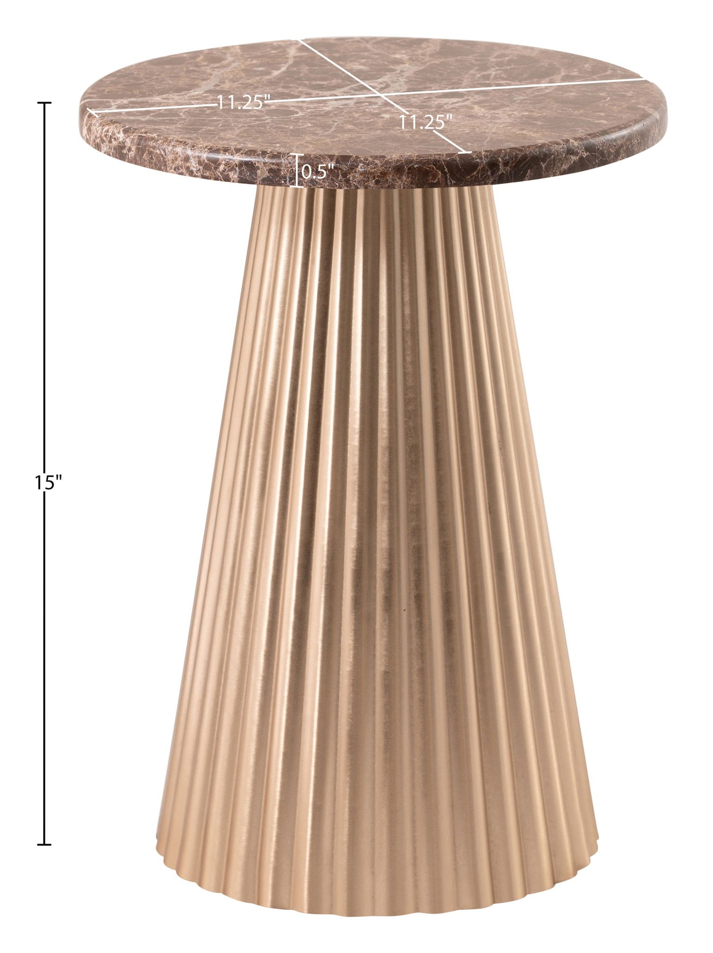 Cindra - Genuine Marble Top And Iron Base Table