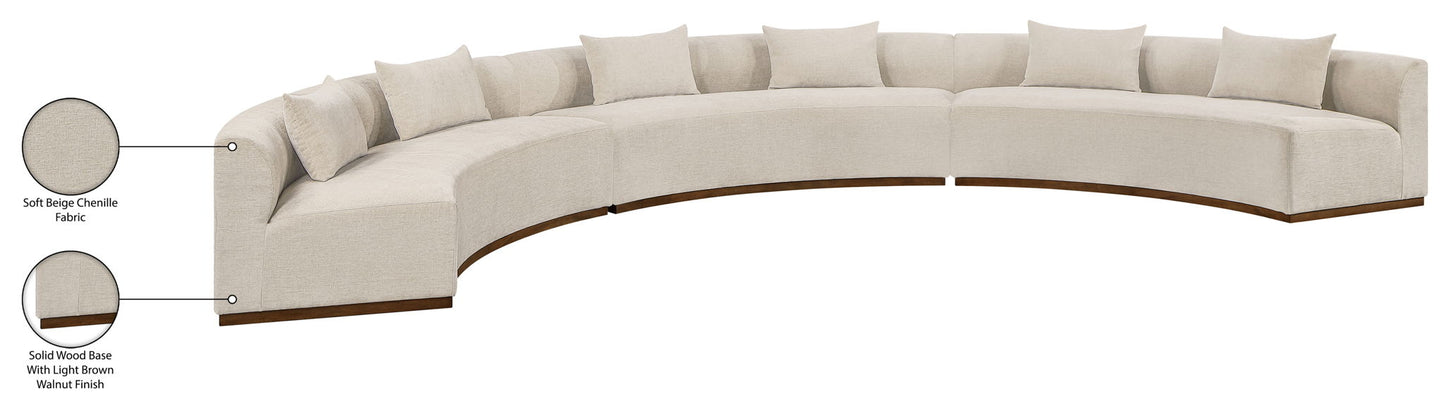 Avanti - Chenille Fabric Upholstered 3 Piece Modular Sectional