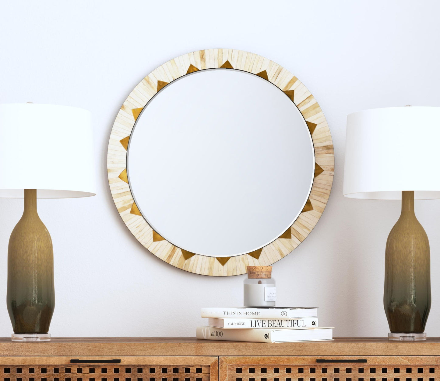 Global - Wall Mirror - Beige