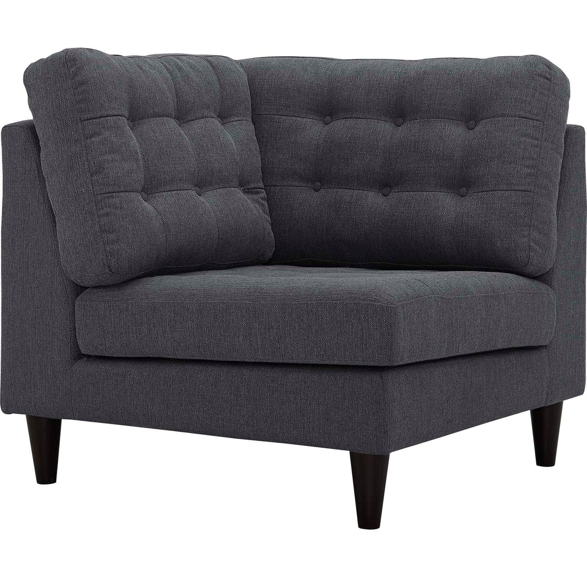Empress Upholstered Fabric Corner Sofa - Gray