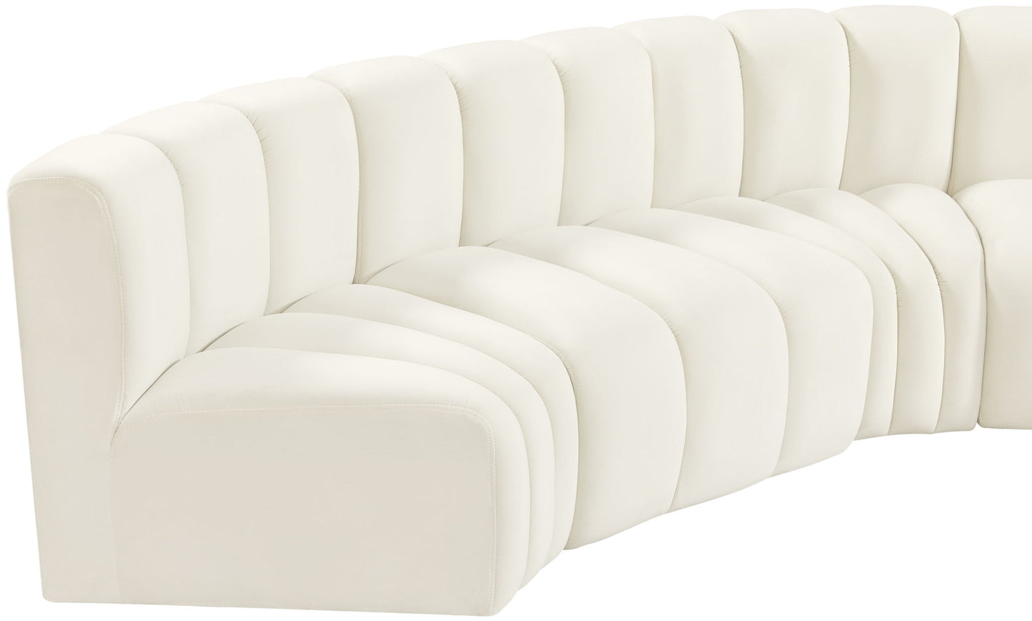 Arc - Velvet 6 Piece Curved Modular Sofa