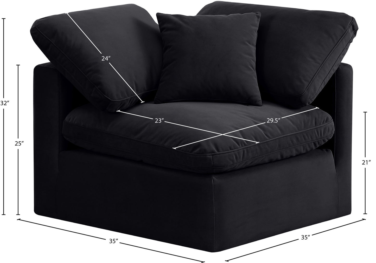 Indulge - Velvet Corner Chair