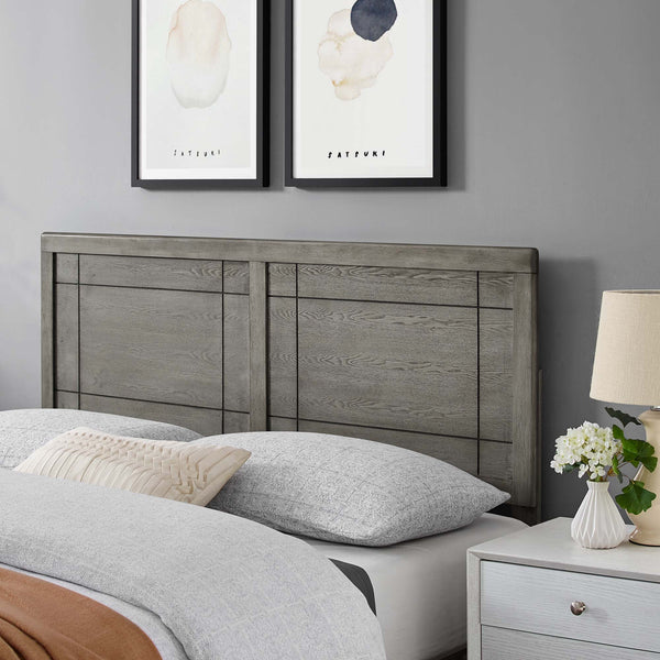 Archie Wood Headboard - Twin, Gray