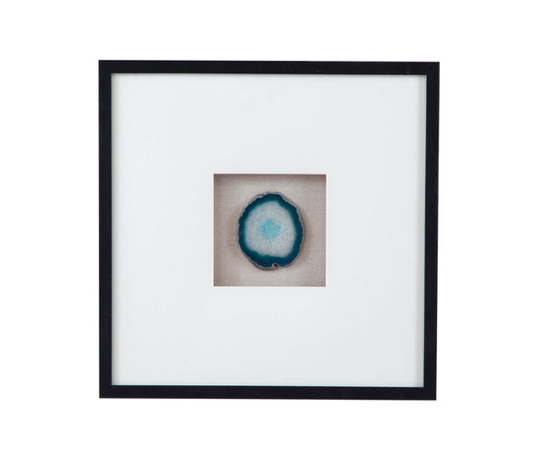 Crystal Geode Wall Art - Blue / White