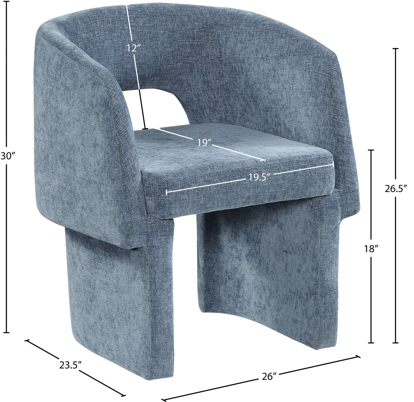 Emmet - Chenille Dining Chair / Accent Chair