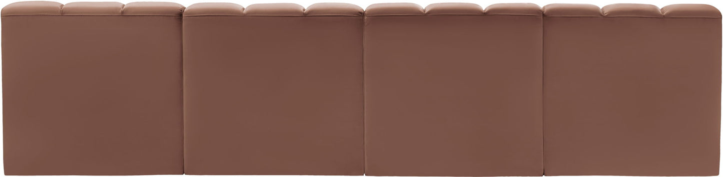 Arc - Faux Leather 4 Seats Modular Sofa