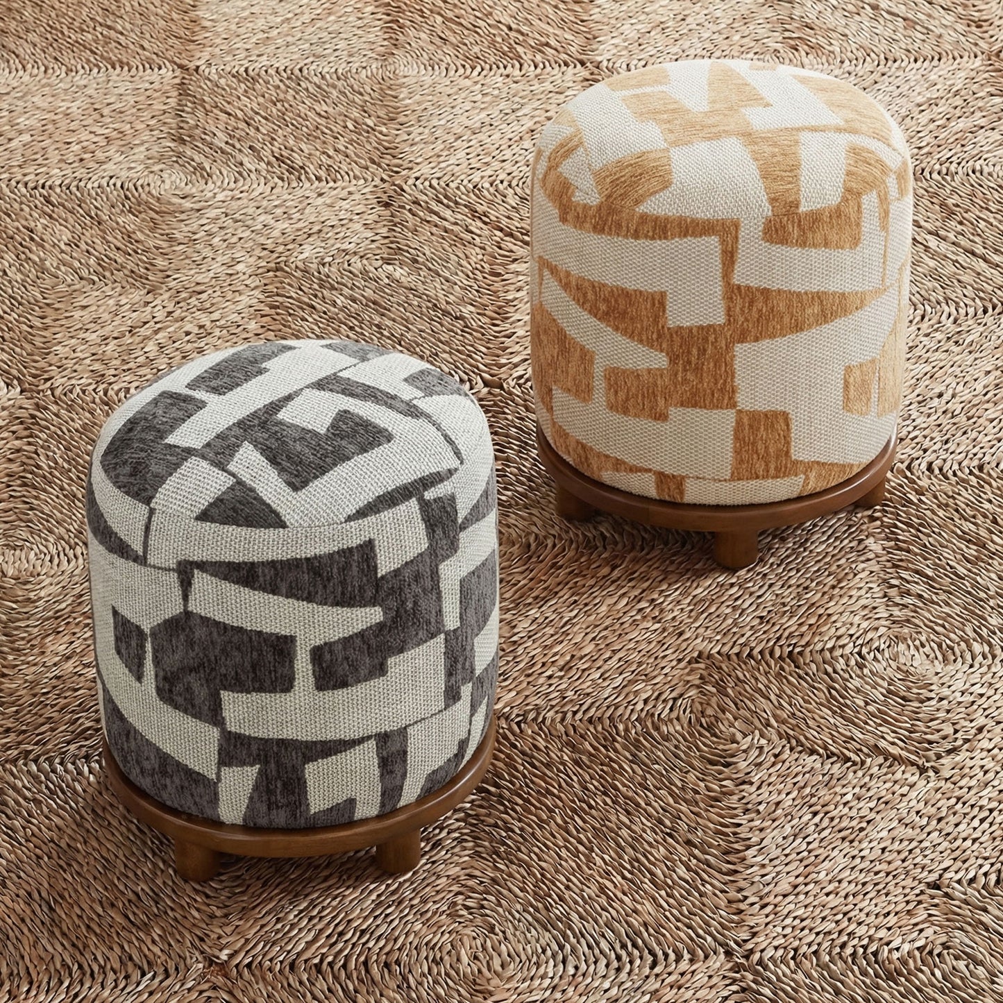 Bisou - Jacquard Ottoman
