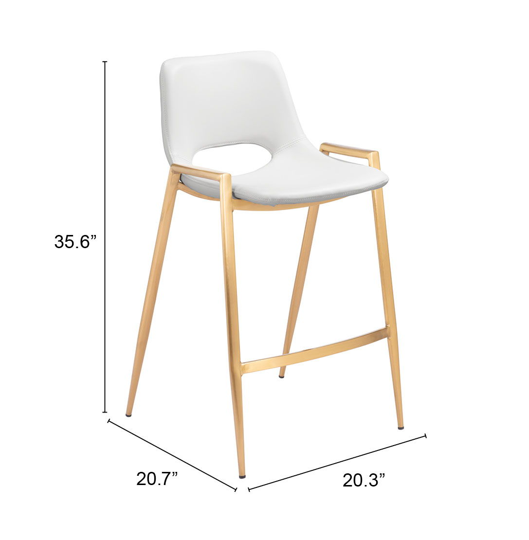 Desi - Counter Stool With Gold Legs (Set of 2)