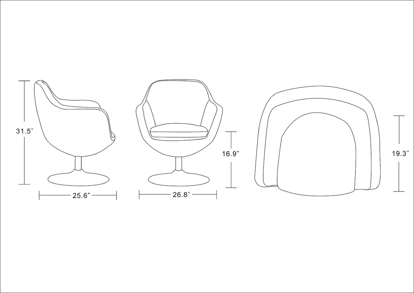 Manhattan Caisson - Swivel Lounge Chair
