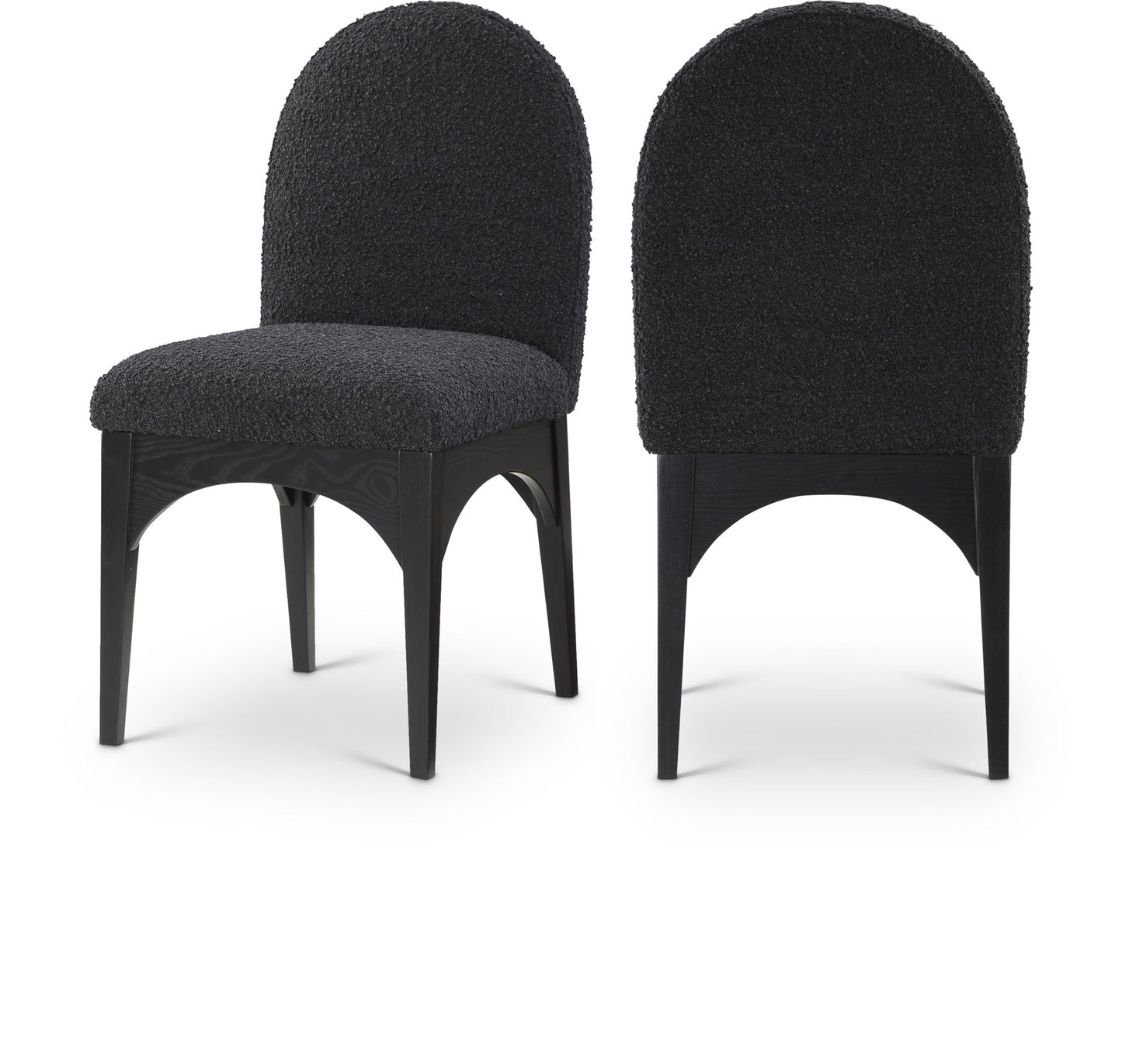 Waldorf - Boucle Dining Side Chair With Black Legs