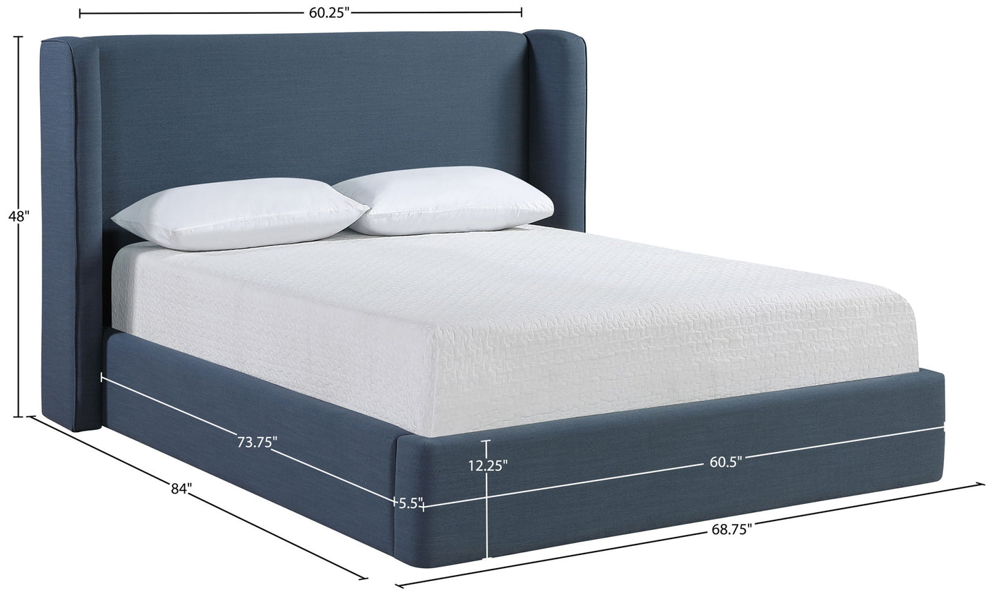 Kendall - Linen Textured Fabric Upholstered Bed