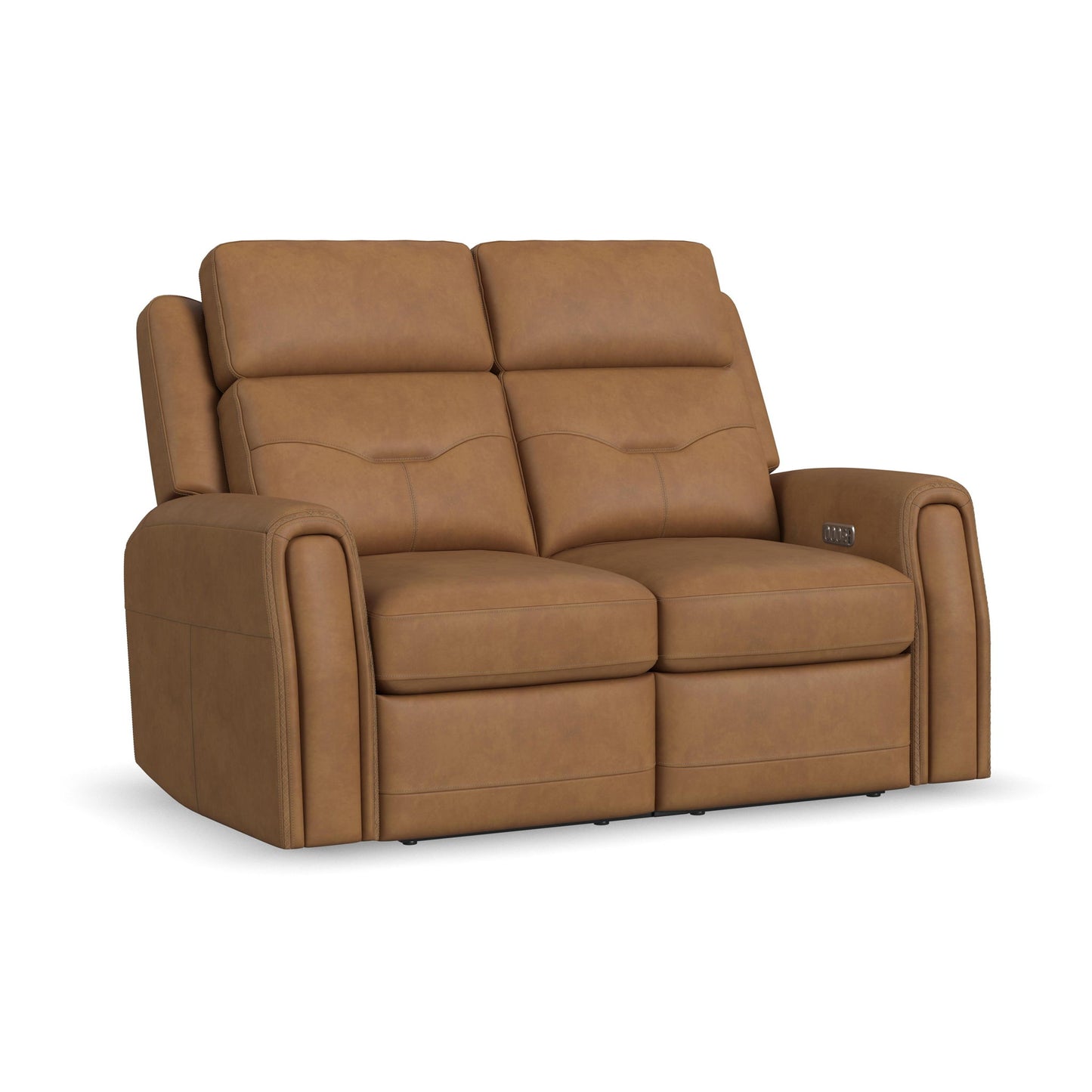 Felix - Power Reclining Loveseat With Console, Power Headrest, Lumbar, Heat & Massage