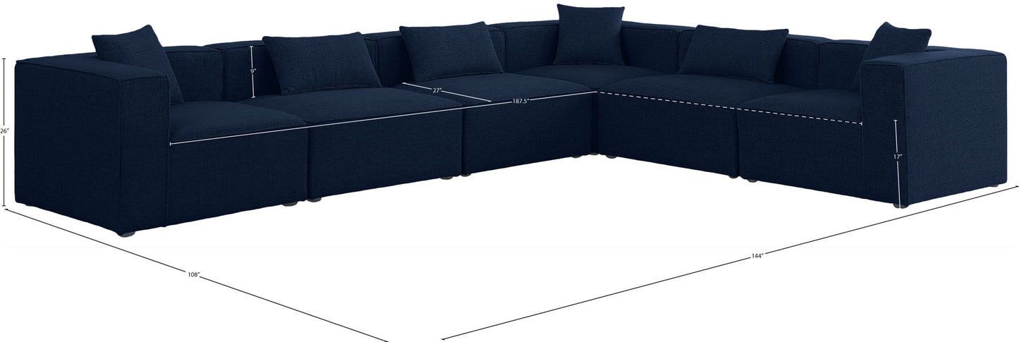 Cube - Linen 6 Piece Modular Corner Sectional