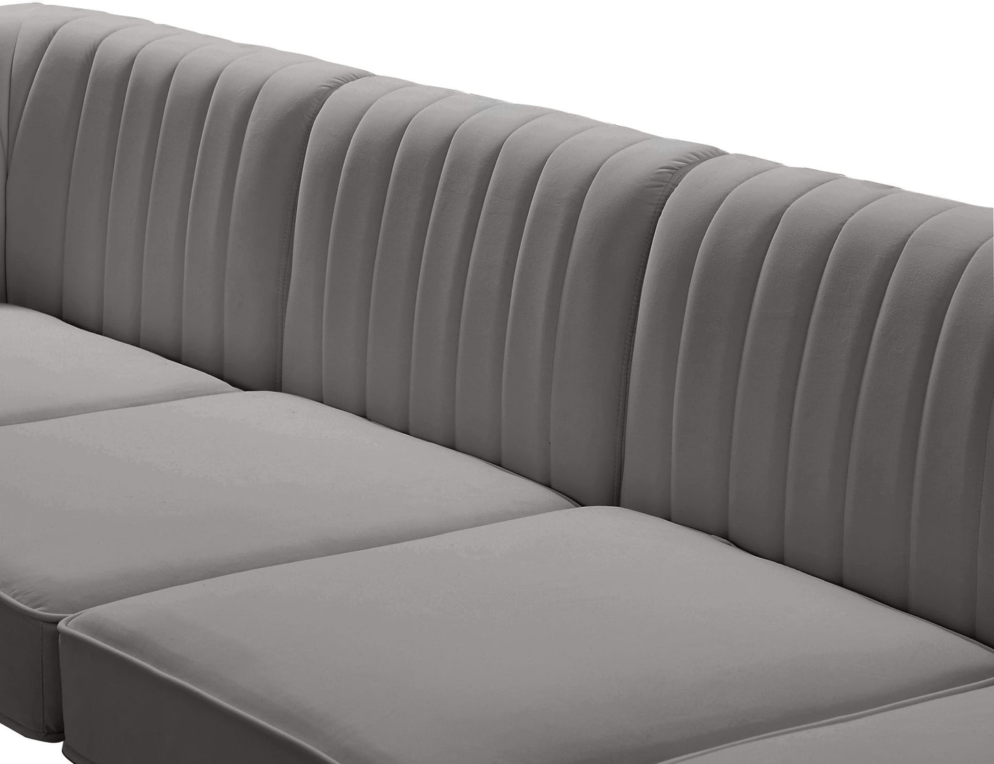 Alina - 8 Piece Velvet Modular Sectional