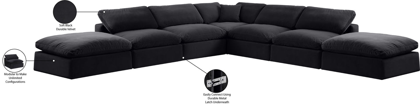 Comfy - 7 Piece Velvet Modular Corner Sectional