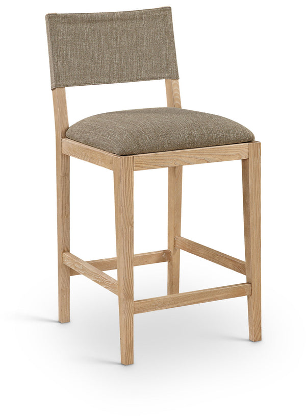 Avon - Linen Textured Performance Fabric Upholstered Counter Stool