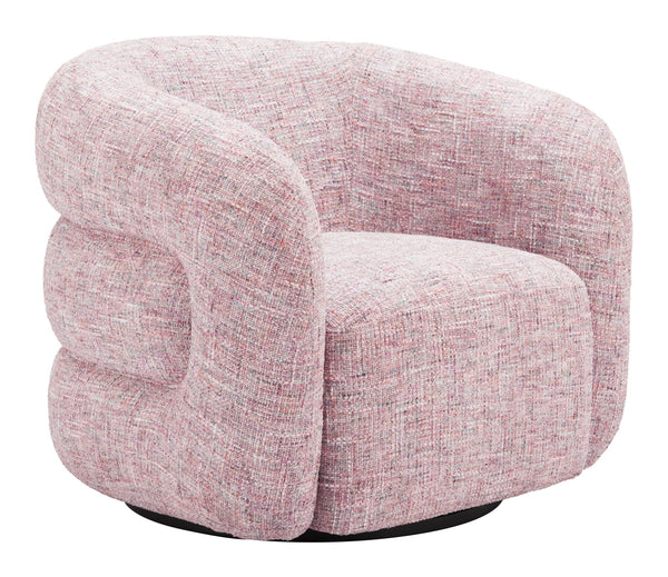 Refine - Swivel Chair - Pink Tweed