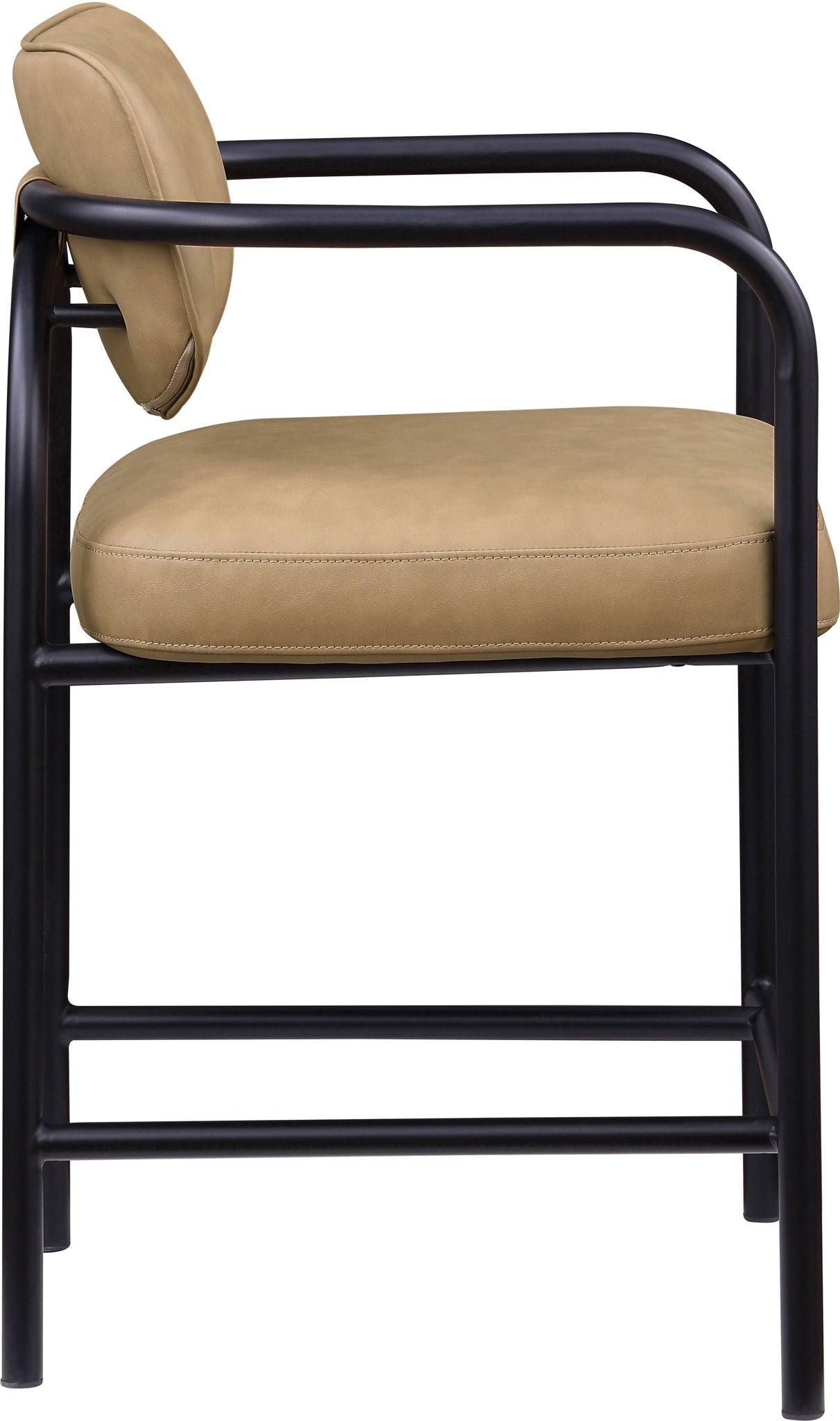 Serava - Faux Leather Upholstered Bar Stool - Tan