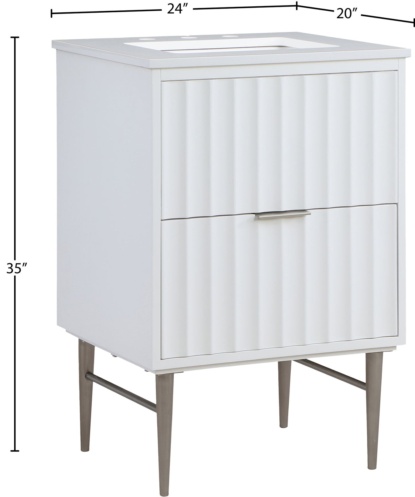 Modernist - Bathroom Vanity With Chrome Legs
