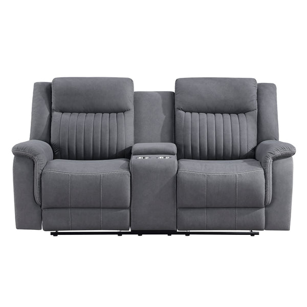 Dean Double Reclining Love Seat with Center Console