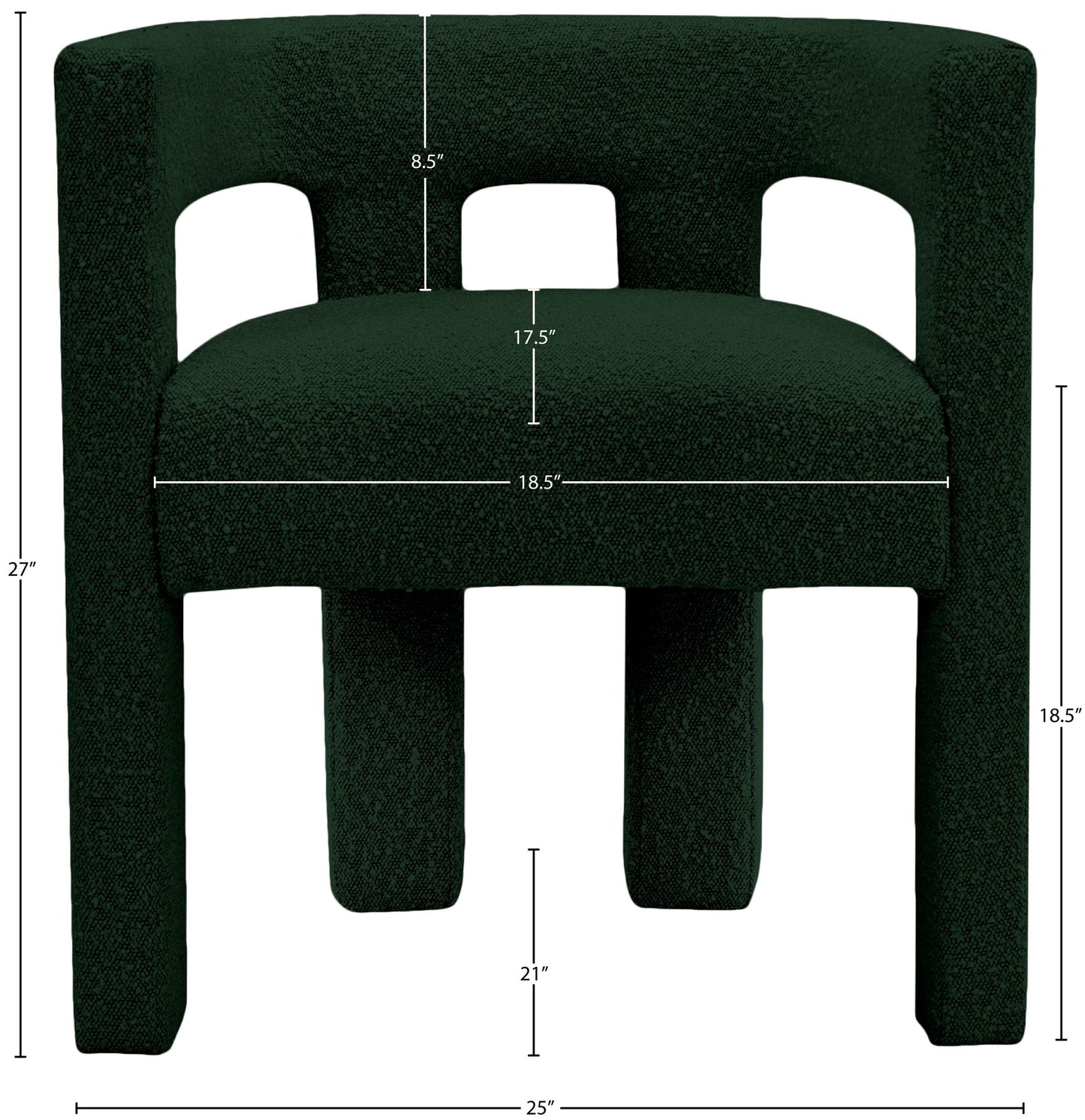 Athena - Boucle Fabric Dining Chair