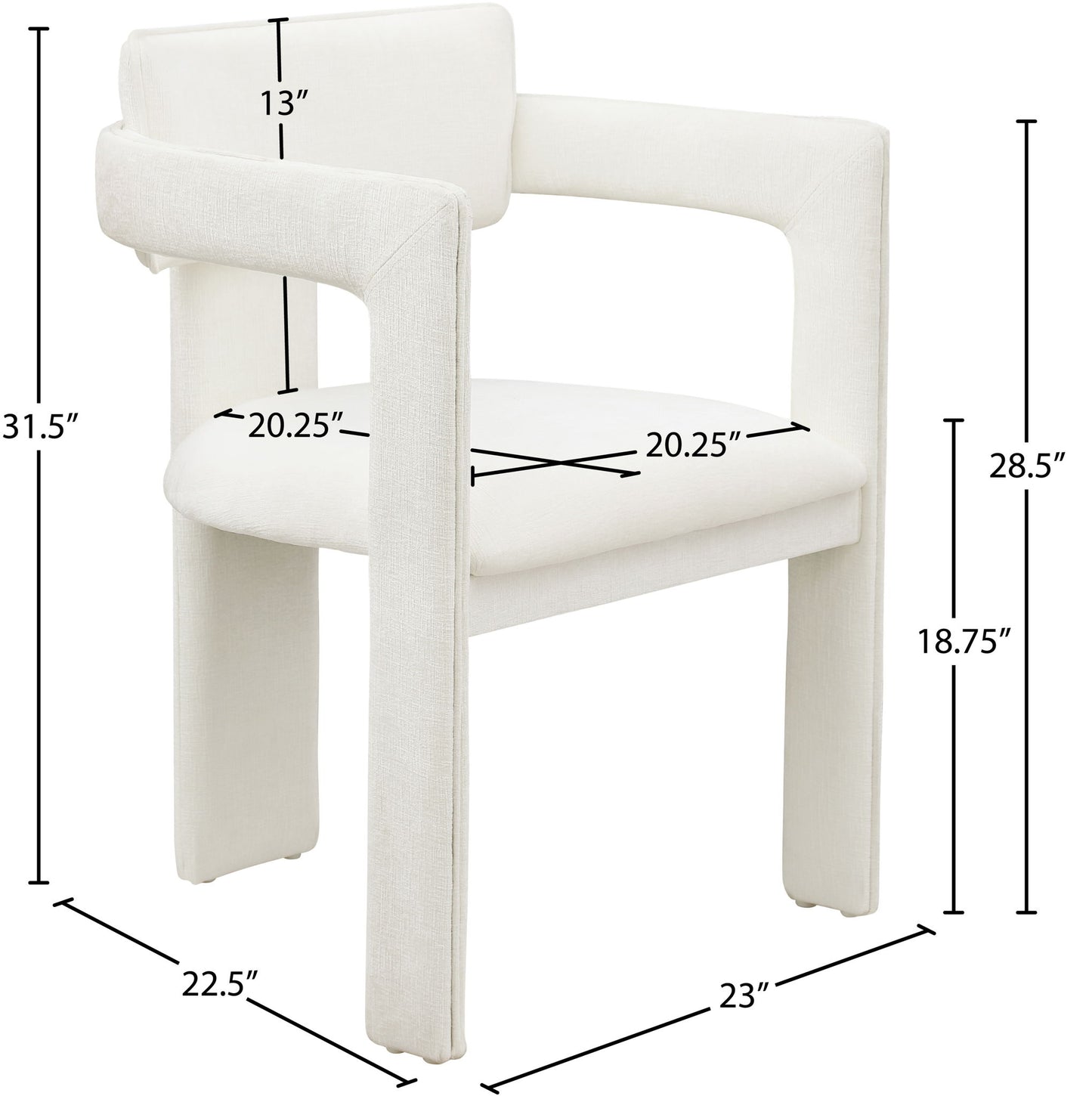 Brenda - Chenille  Dining Chair (Set of 2)