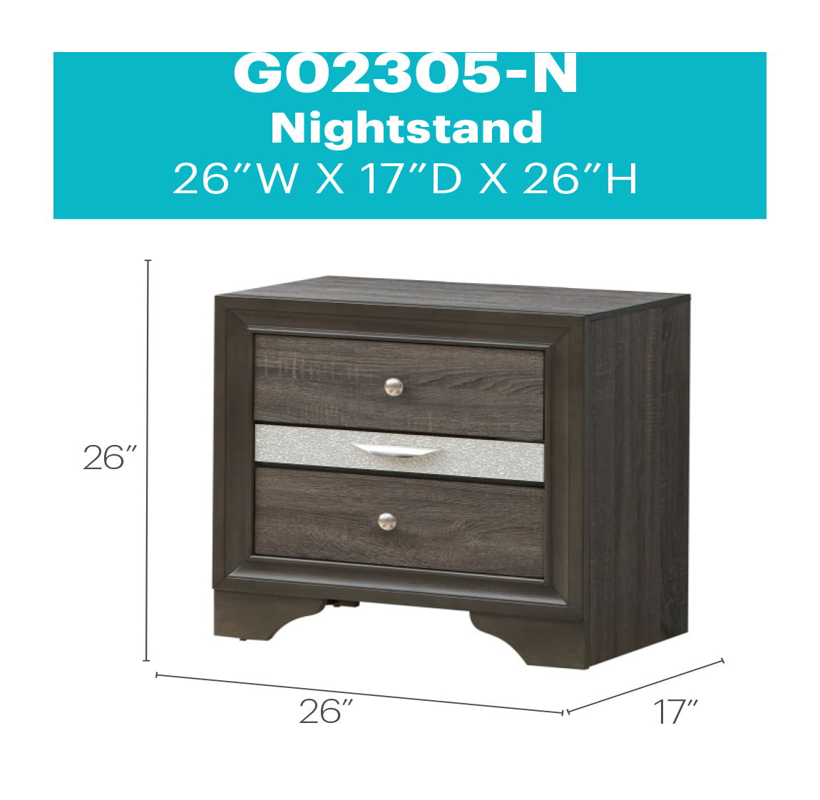 Glory Furniture - Madrid - Nightstand