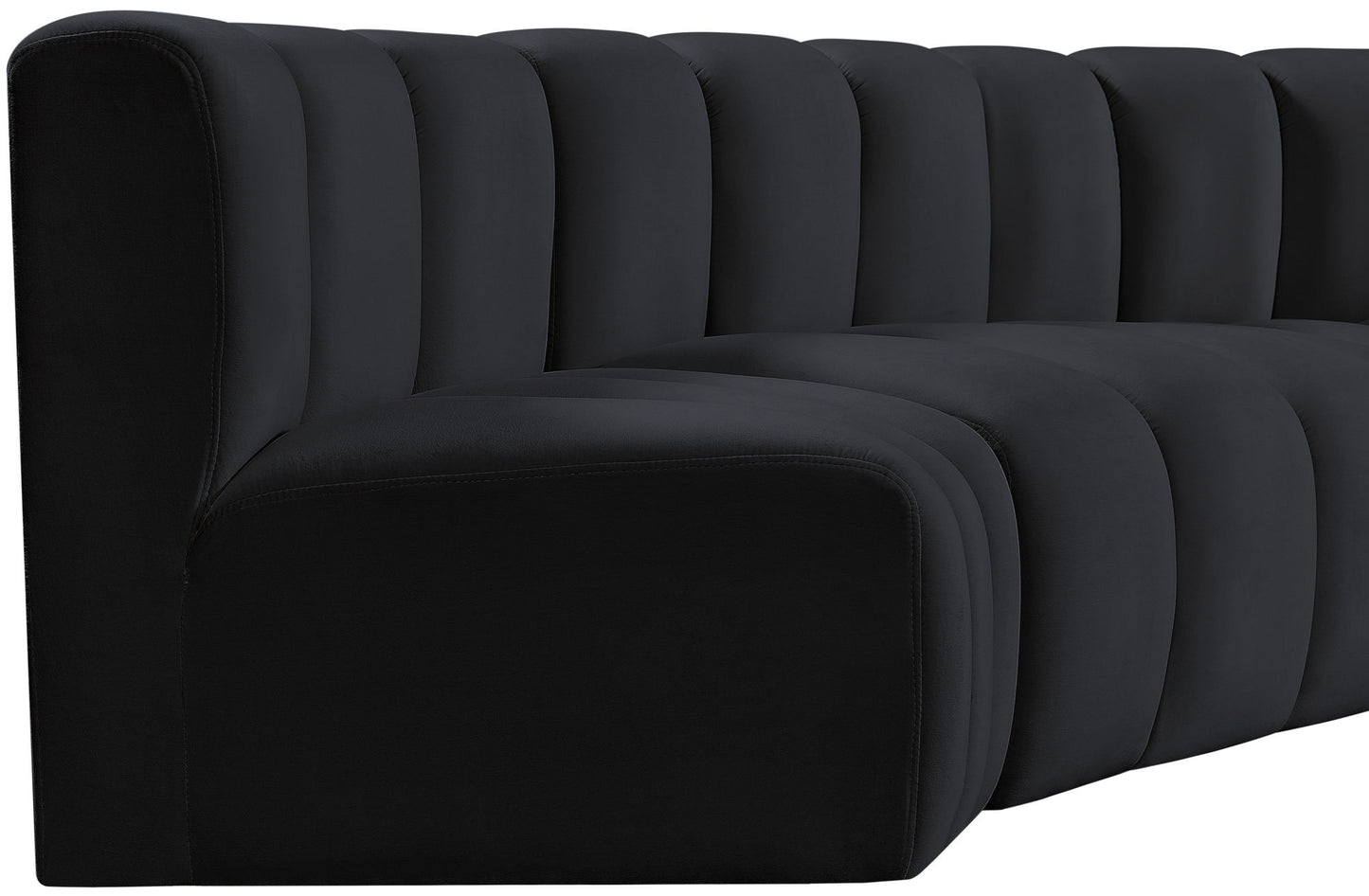 Arc - Velvet 7 Piece U-Shaped Modular Sofa