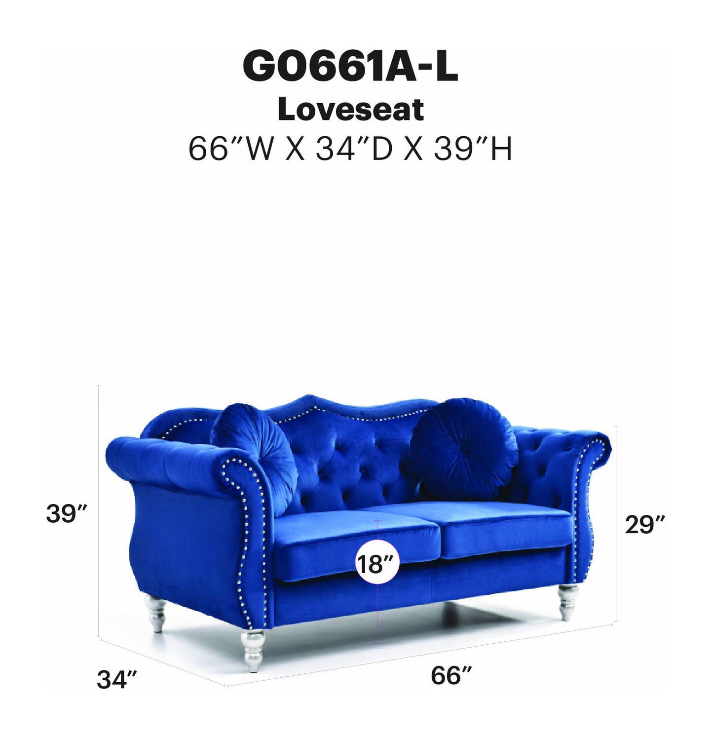Glory Furniture - Hollywood - Loveseat