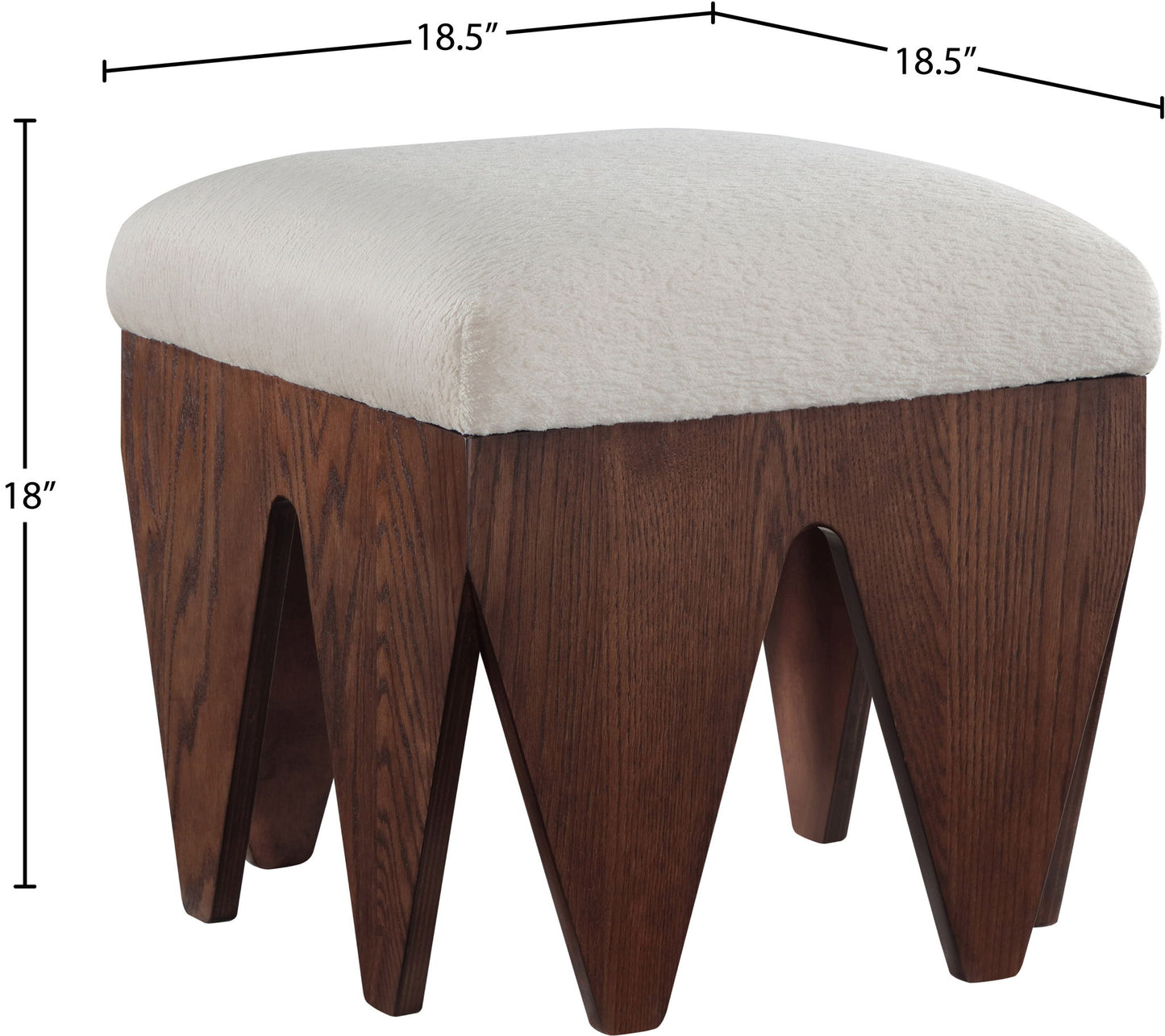 Altair - Fabric Bench - Dark Brown Base