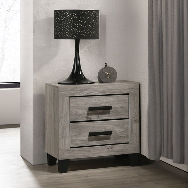 Mari - Nightstand - Light Gray Finish