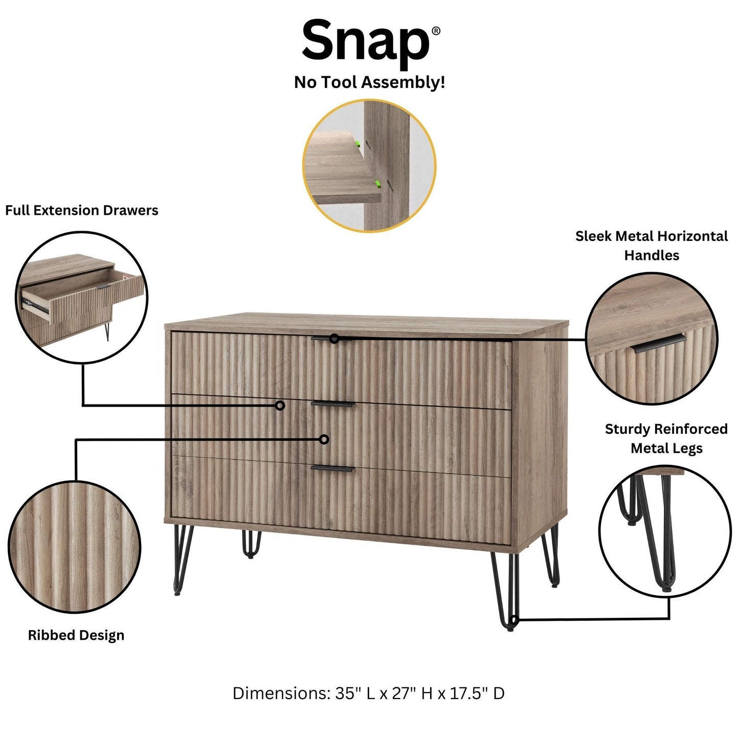 Dumbo - Dresser - Rustic Gray