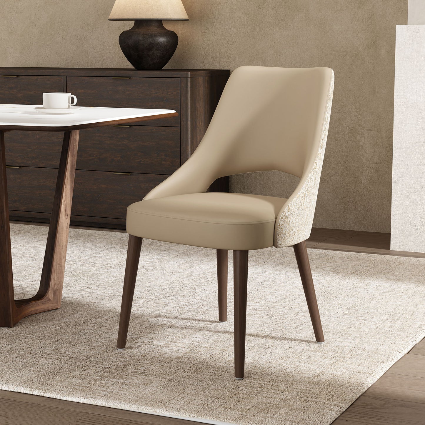 Manhattan Liora - Wood Upholstered Side Chair (Set of 2)