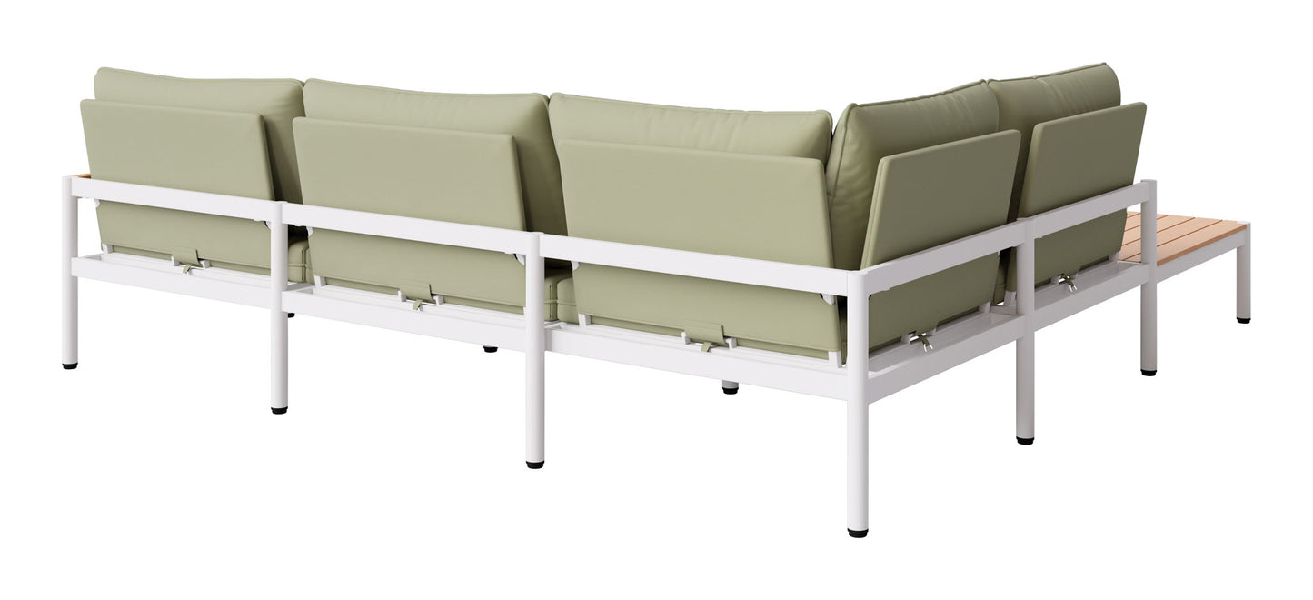 Lychee - Modular Sectional - Green / White